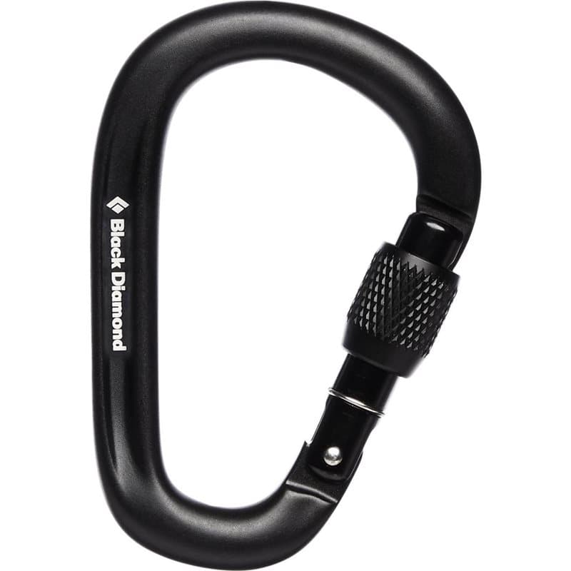 Black Diamond Pearlock Screwgate Carabiner Black