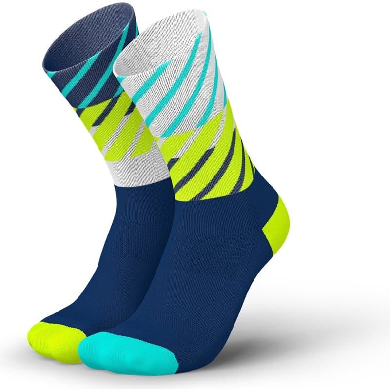 Incylence Running Diagonals Socks Navy Canary