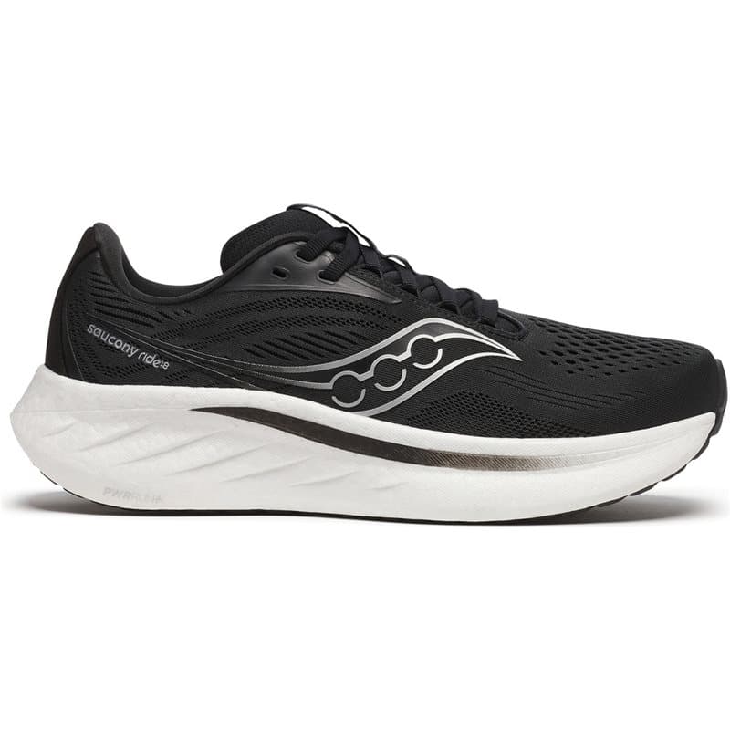 Saucony Ride 18 Wide Black/White