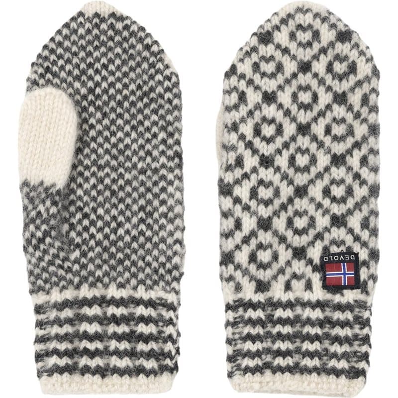 Devold Svalbard Wool Mitten Offwhite/Anthracite
