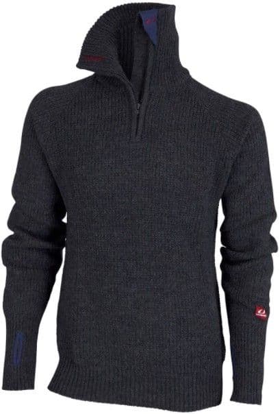 Ulvang Rav Sweater W/Zip neulepaita, unisex, Charcoal Melange
