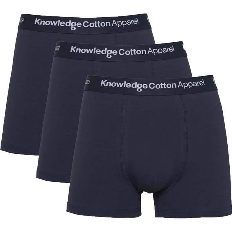KnowledgeCotton Apparel Anker 3-Pack Underwear Total Eclipse