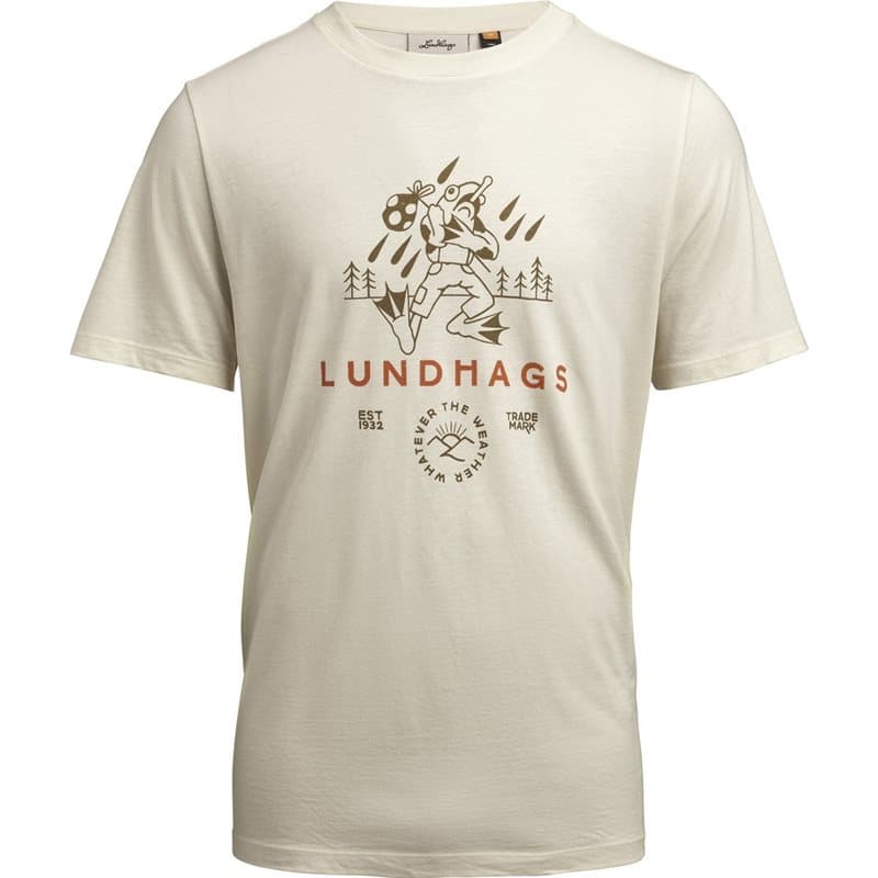 Lundhags Järpen Printed T-shirt M Chalk White