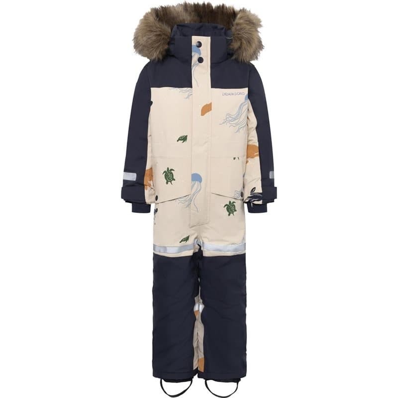 Didriksons Bjärven Kids Cover Set 2 Winter Ocean Multi Reflex