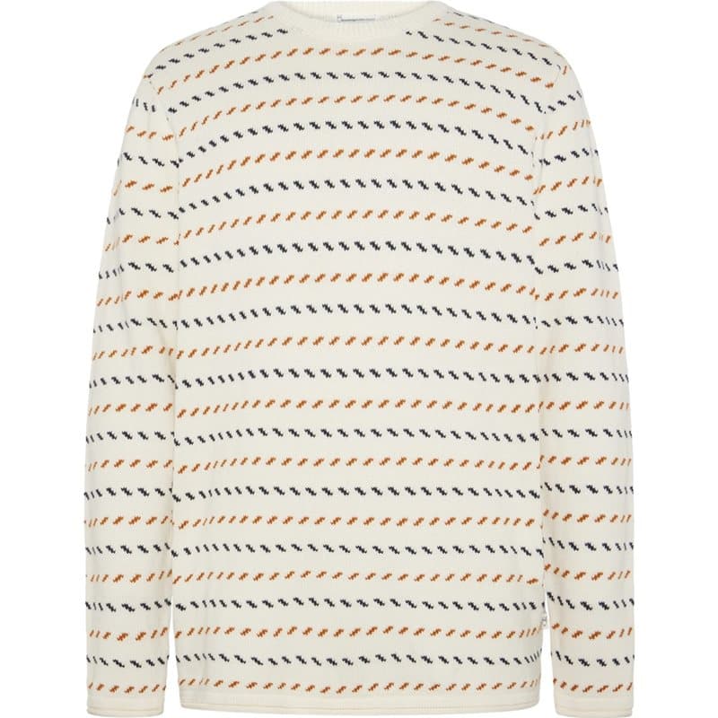 KnowledgeCotton Apparel Organic Cotton Jacquard Knit RWS Egret