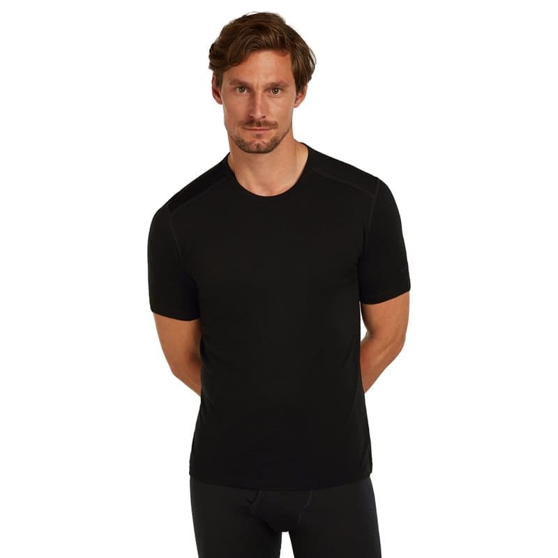 Icebreaker 200 Oasis SS Crew Top Black