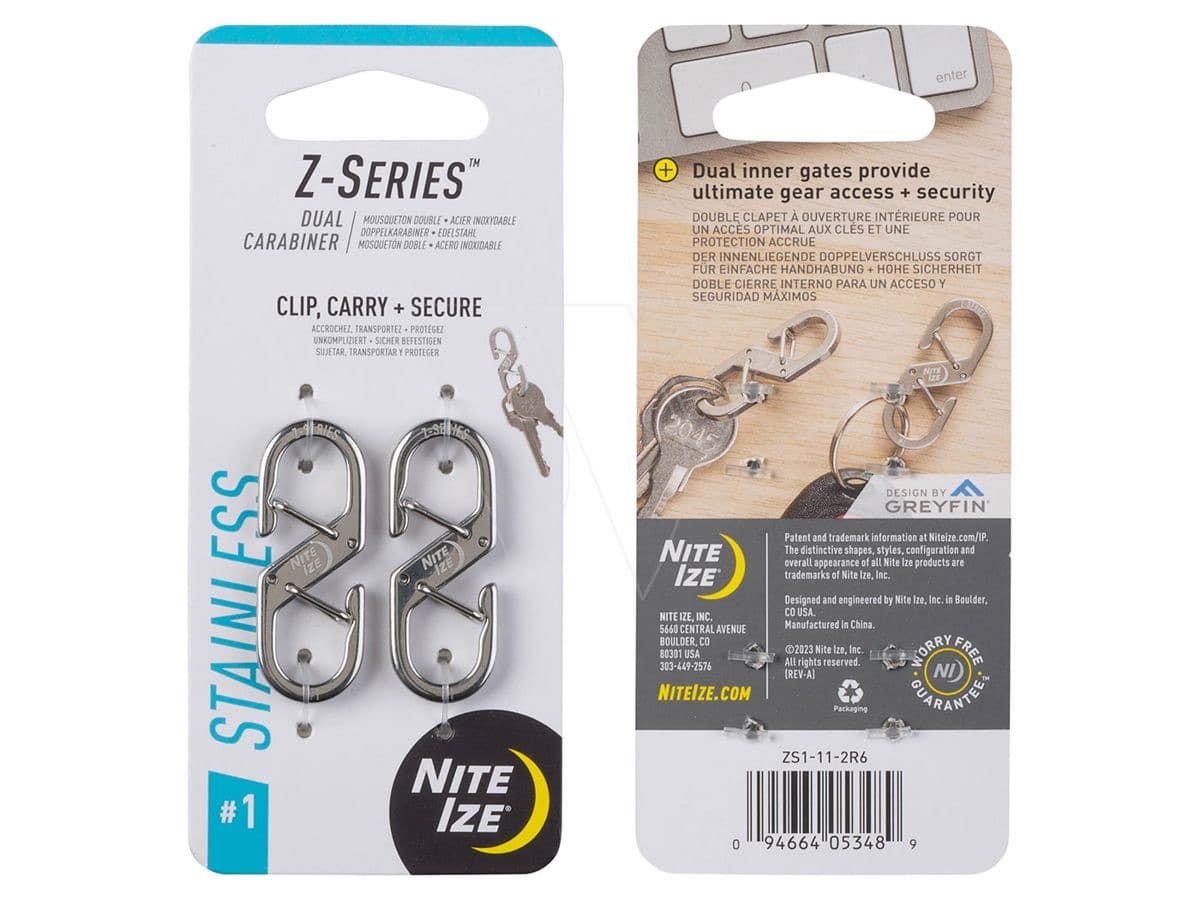 Nite Ize Z-Series B.Dual Carabiner #1 2 pcs