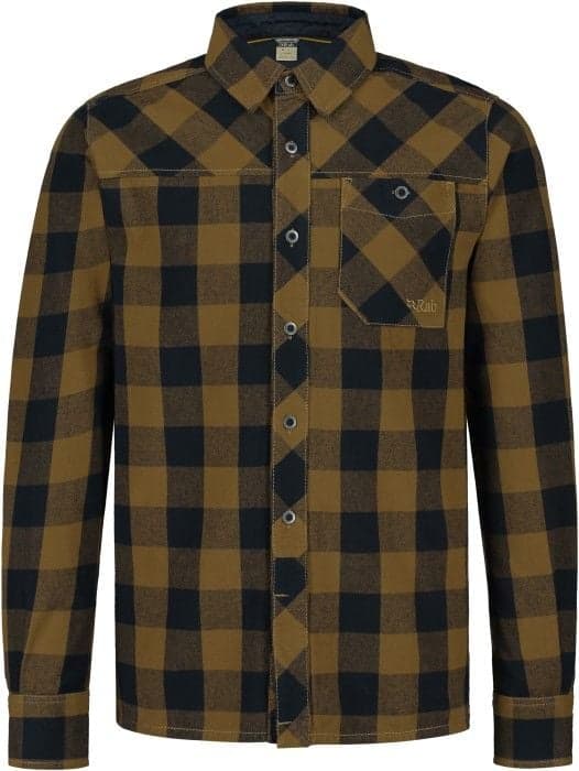 Rab Boundary Shirt ruudullinen puuvillapaita, ruskea/musta