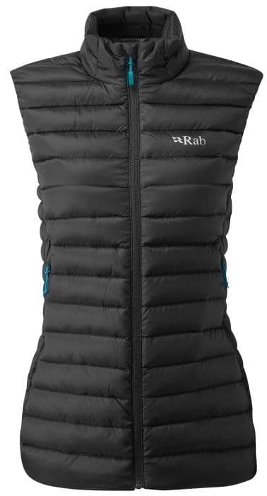 Rab Microlight Vest kevyt naisten untuvaliivi, musta